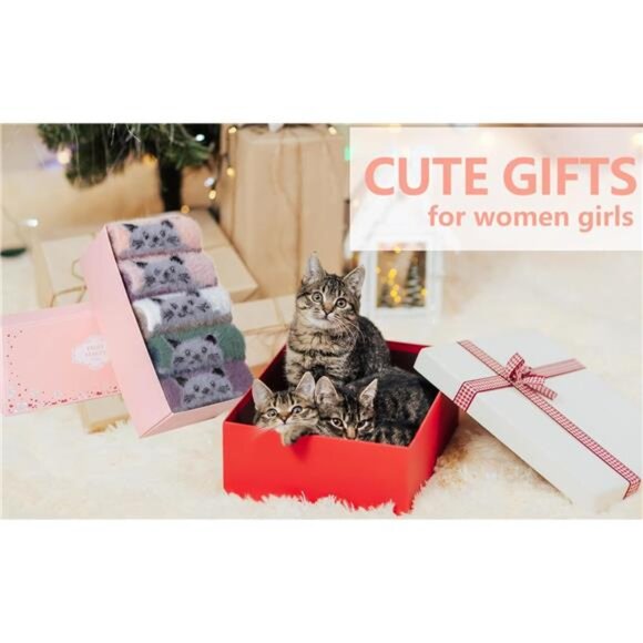 New 5 Pairs Fuzzy Soft Cozy Comfortable Socks for Women, Casual Sleep Comfy Sock - Picture 6 of 6